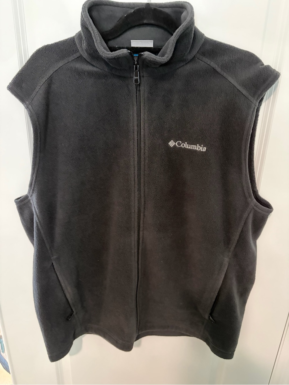 Columbia Dark Charcoal Men’s Fleece Vest - Full Zip Cozy Layer